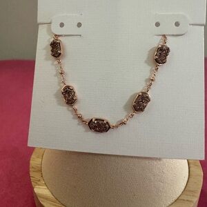 Kendra Scott Rose Gold Bracelet with Brown Accents
